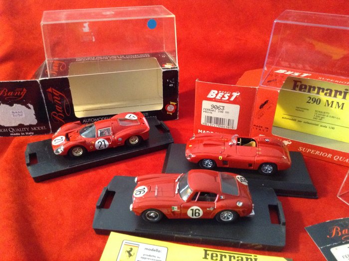 Bang - 1:43 - Ferrari 250GT SWB LM61 #16 Trintignant/Abate - Ferrari 330P4 Sport # 21 LM67 - Best Ferrari 290MM Sport "Test" 1956