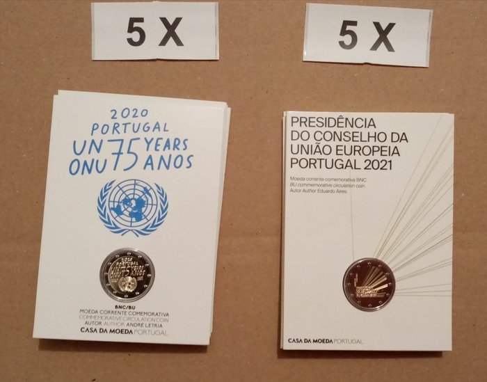 Portugal. 2 Euro 2020/2021 BU (10 coincards)