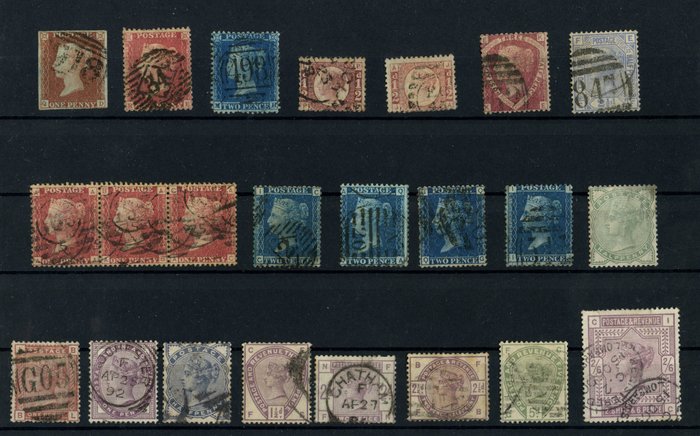 Great Britain 1860 - Queen Victoria selection - Stanley Gibbons