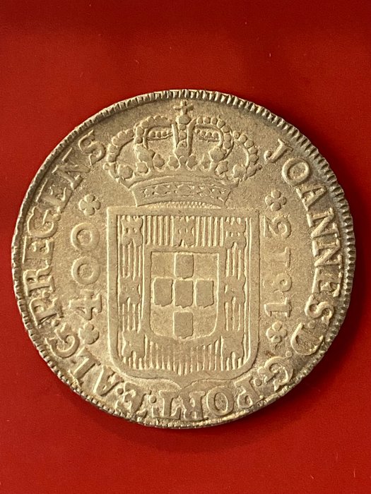 Portugal. D. Jean Prince Regent (1799-1816). Cruzado Novo (480 Reis) 1813 - Diadema 4 Pontos