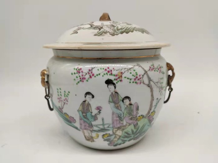Tureen - Famille rose - Porcelain - Children, Woman - China - 19th century