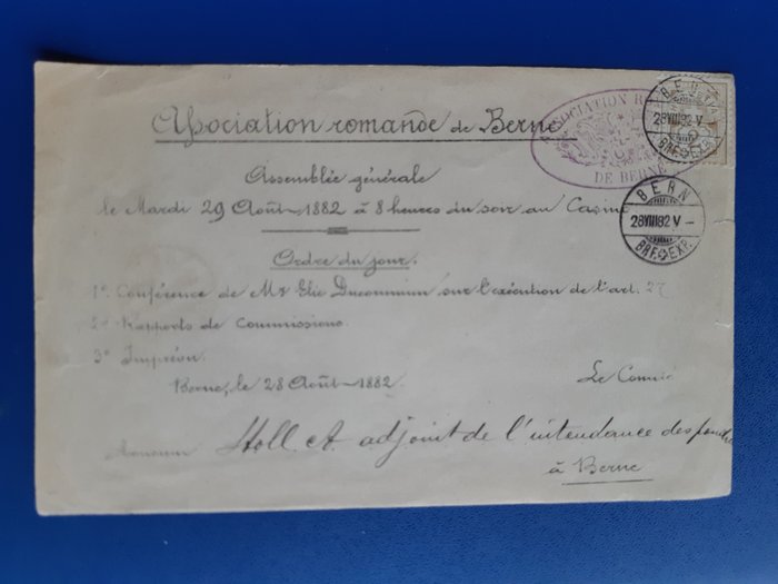 Suisse 1882 - 2 cts papier blanc sur imprimé - Zu 53 / Mi 45