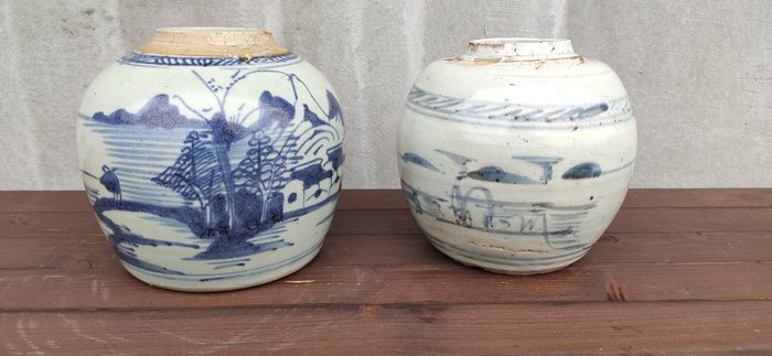 Jars (2) - Porcelain - China - 19th century
