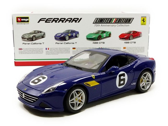 Preview of the first image of Bburago Ferrari 70th Anniversary Collection - 1:18 - Ferrari California T #6.