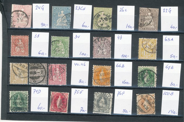 Suisse 1854/1907 - Selection of better stamps