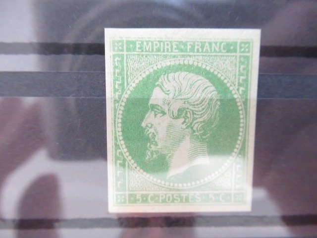 Franse kolonie 1871/1872 - First choice, Napoleon, 5 Francs green-yellow, mint without hinge - Yvert n°8