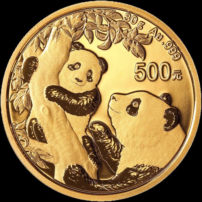 Cina. 500 Yuan 2021 Panda - 30g