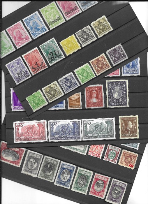 Liechtenstein 1912/1944 - Selection of better stamps and series - michel tsn nrs 1 en 238