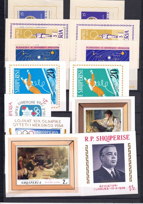 Albania - Important collection of blocks Between Yvert nos. 6L and 142 With a few top stamps - Yvert