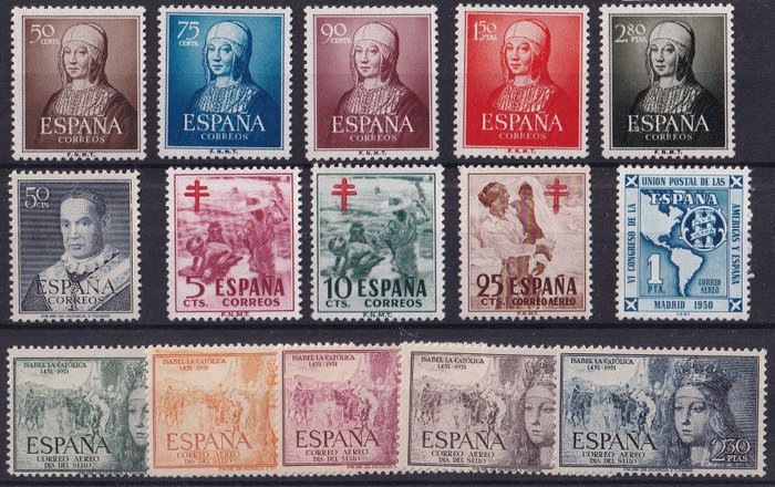 Spain 1951 - Complete year without ‘Visita a Canarias’ (Visit of Franco to the Canary Islands)
