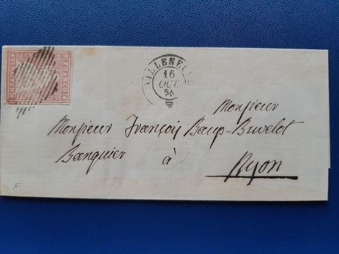 Suisse 1856 - STRUBEL 15 Cts papier mince sur lettre signée Renggli - Zu 24F / Mi 15IIAzm