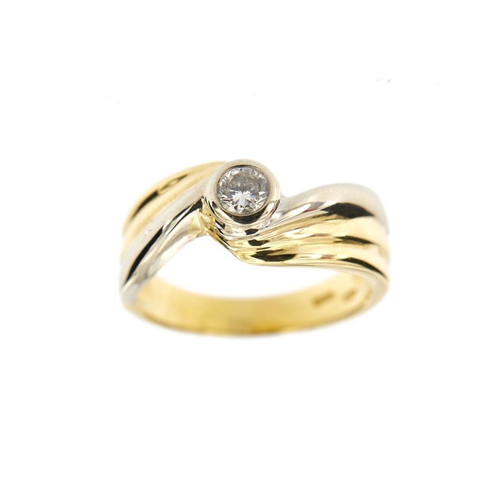 Image 3 of 18 kt. White gold, Yellow gold - Ring - 0.30 ct Diamond