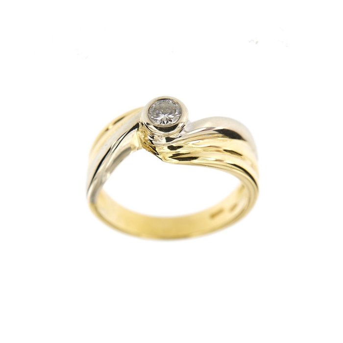Image 2 of 18 kt. White gold, Yellow gold - Ring - 0.30 ct Diamond