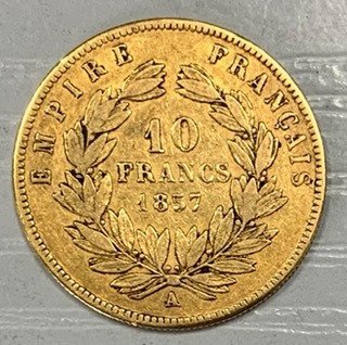 France. Napoléon III (1852-1870). 10 Francs 1857-A, Paris