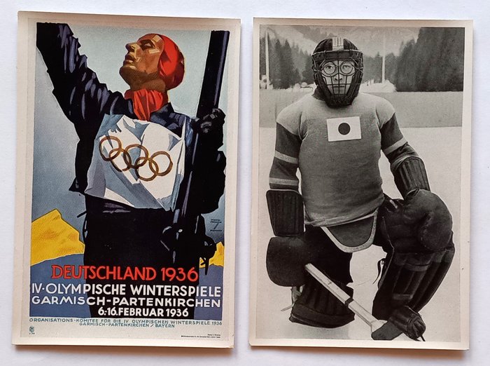 Germany - 175 Pics Olympics 1936 Winter games 1936 - cigarette pictures - Winter games 1936 - complete (Set) - 1936-1936