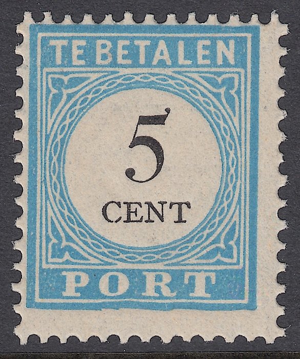 Nederland 1887 - Port Cijfer en waarde zwart - NVPH P6