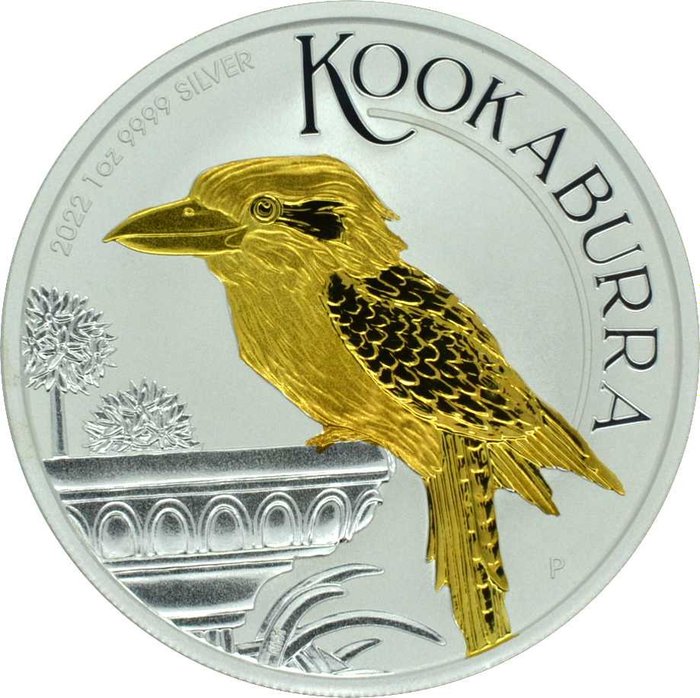 Australia. 1 Dollar 2022 Kookaburra - gilded - 1 Oz