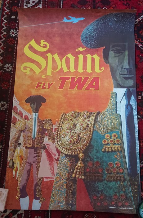 David Klein, after - Spain Fly Twa: Spanish version of previous Twa advertisement poster