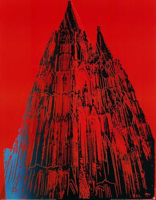 Andy Warhol (after) - Cologne Cathedral (red) - original licensed print, 70 x 90 cm