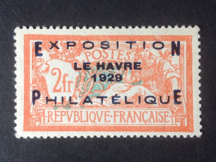Frankreich 1929 - No. 257A** -  Philatelic exhibition of Le Havre. Sup. Signed Calves. YT 2020 estimate:  €2400 - Yvert