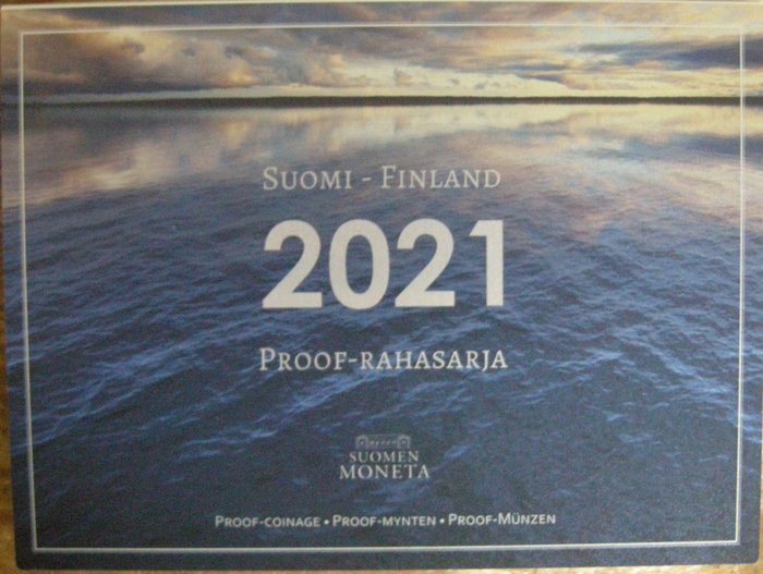 Finland. Jaarset 2021 in Proof ( oplage 1000 sets ) inclusief 2 euro  Aland en Journalistiek