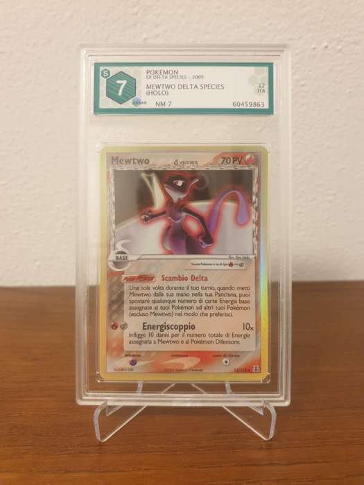 The Pokémon Company - Pokémon - Graded Card Pokemon Mewtwo Delta Species Holo Graad 7 NM - 2006