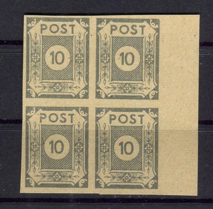 Geallieerde bezetting - Duitsland (Sovjet-zone) - No 52. wax block of four, MNH, expertised by BPP (German Federation of Philatelic Experts) with