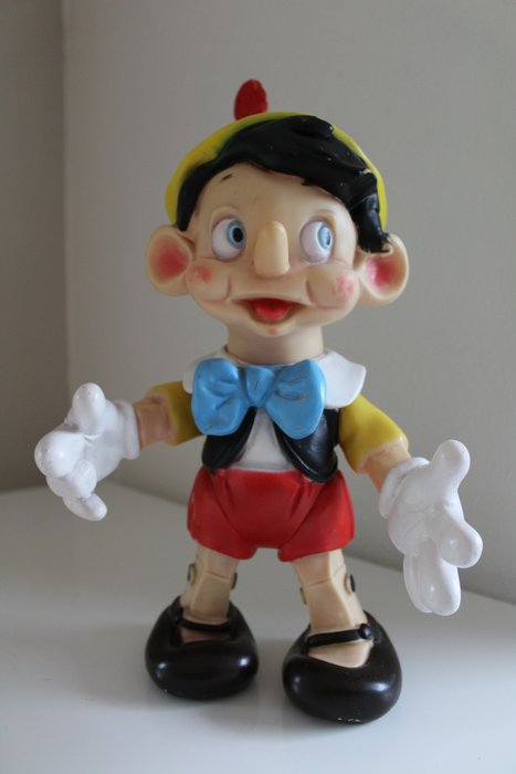Pinokkio - Pieppop - ledrarubber - Hoogte: 38 cm. - [jaren '60]