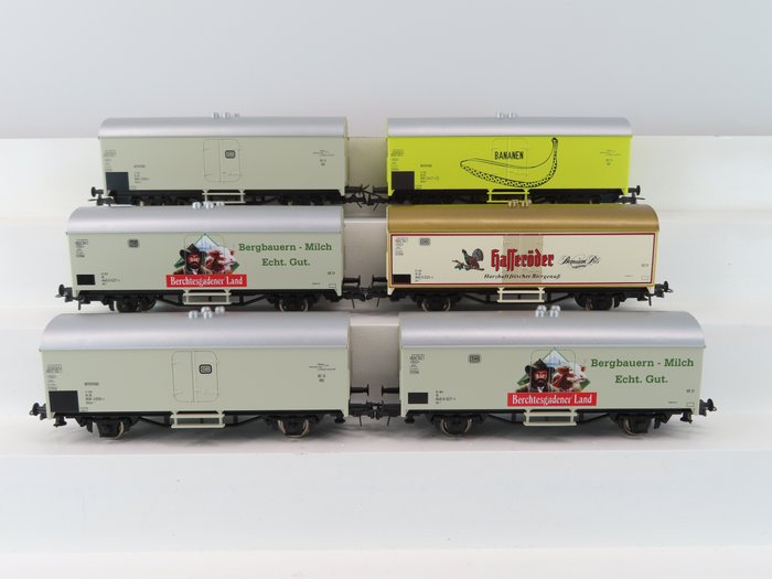 Roco H0 - 46450/47300/47301/45997 - Freight carriage - 6 refrigerated trucks - DB