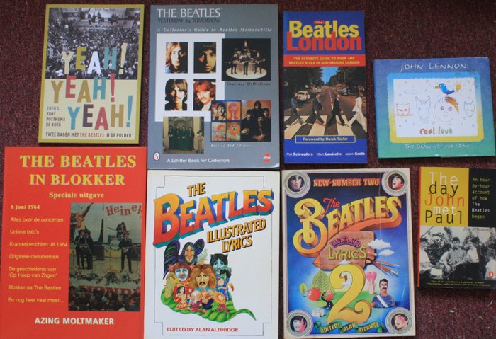 Beatles - Lot of 8 Books [including two early presses of Alan Aldridge Beatles Songbooks from 1970] - Multiple titles - Book - 1971/2007