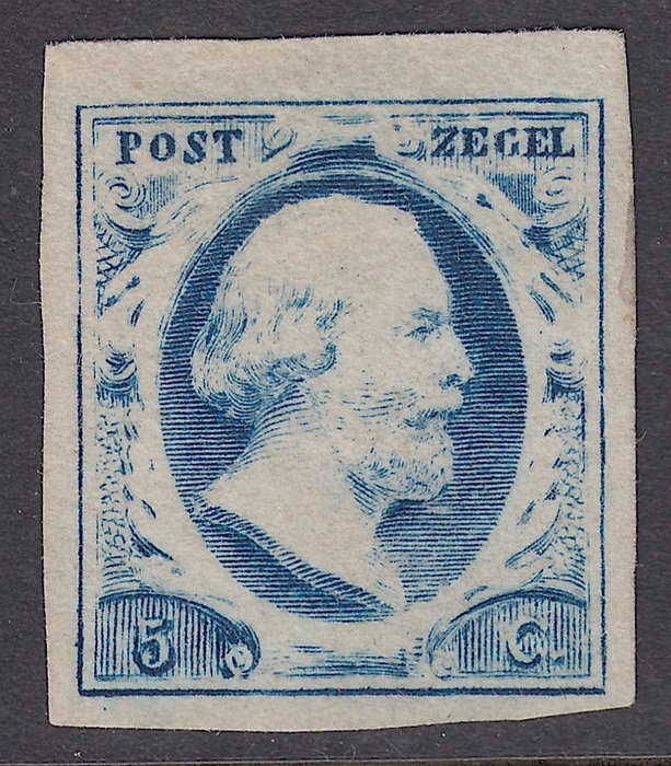 Nederland 1852 - Koning Willem III, afkomstig van plaat II - NVPH 1f