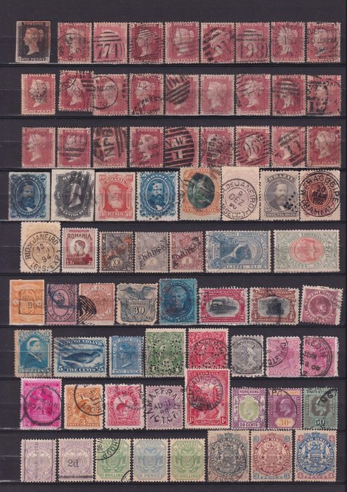 World -Extensive collection of all the world classic Siam, England with "Black Penny" China, Japan 1849/1929 - Persia, French Colonies and Netherlands in Album