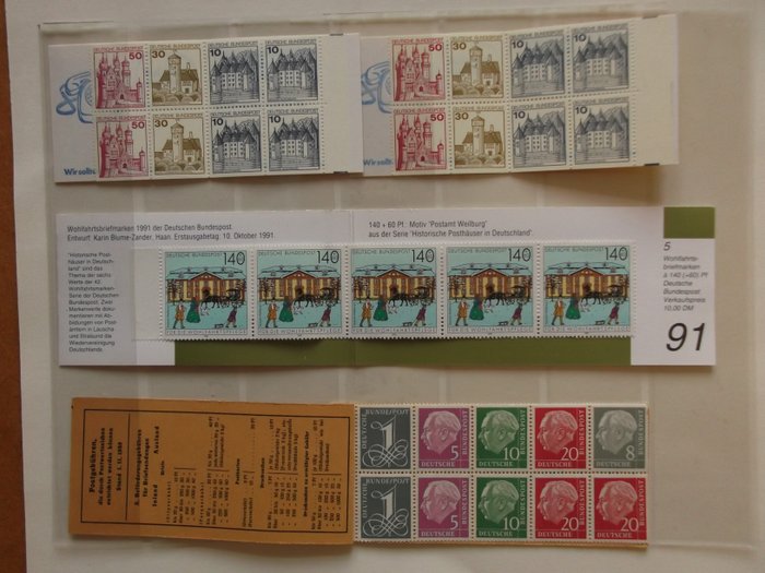 Bondsrepubliek Duitsland, Berlijn - Postzegels boekjes 86 stuks postfris