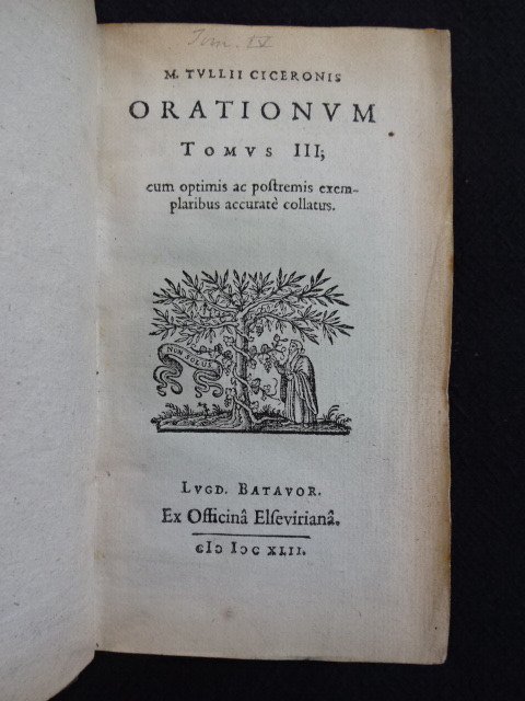 Ciceron - Orationum - 1642