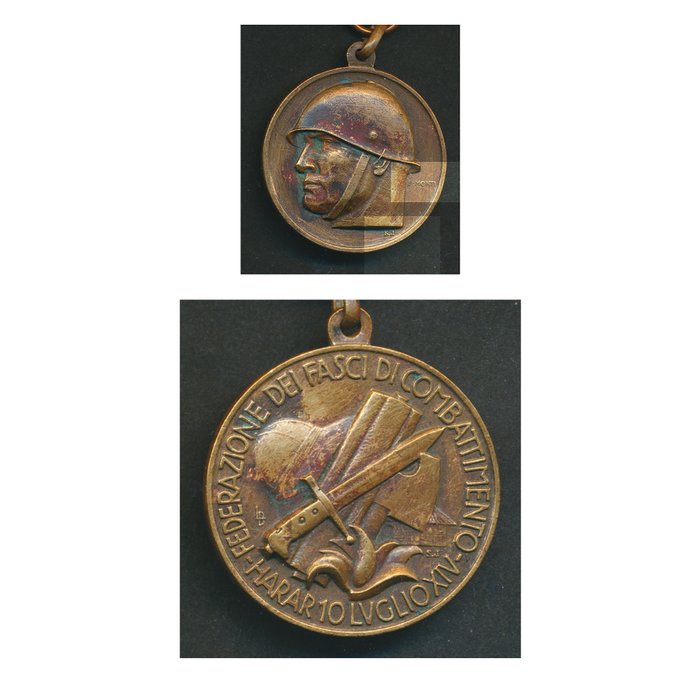 Italië - MUSSOLINI - koloniale medaille van Combat Addis Abeba