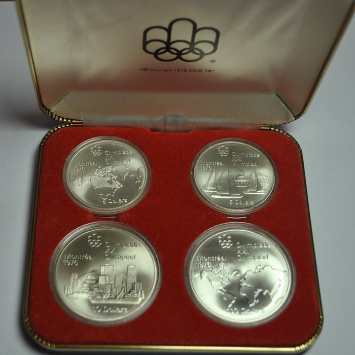 Canada. 5 Dollars 1973 BU 'Olympic games Montreal 1976' (4 pieces) in set