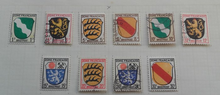 Germany - Local postal areas - Collection French zone