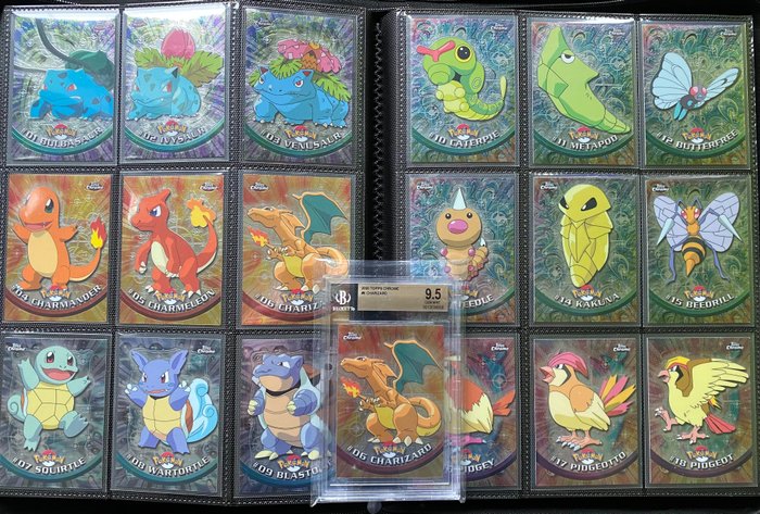 The Pokémon Company - TOPPS Series 1 CHROME - Graded Card - Charizard #06 - GOLD LABEL - BGS9.5 Gem Mint (same as PSA 10) - 1999
