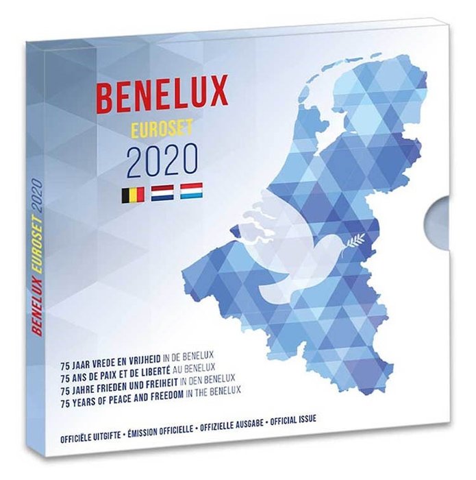 BeNeLux. BeNeLux set 2020, 24 munten en een penning
