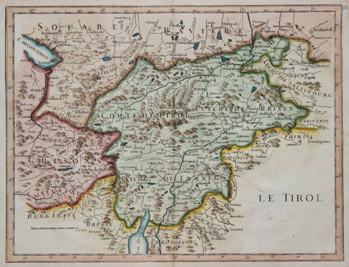 義大利, Trentino Alto Adige, Tyrol; Le Rouge - Le Tirol - 1751-1760
