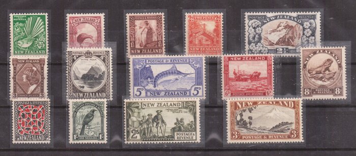 New Zealand 1935 - Various subjects - Scott 185/198