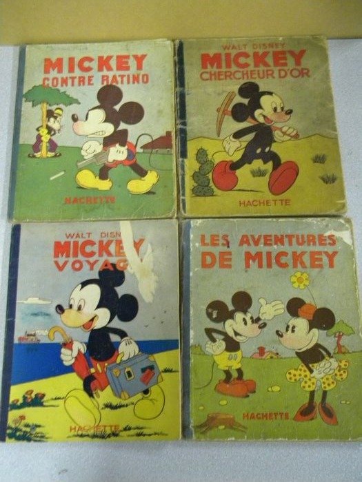 Mickey Mouse - 4 oude albums - Cartonné - EO - (1931/1948)