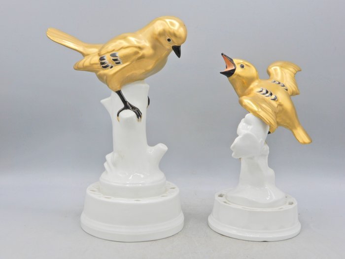 Arthur Storch - Volkstedt - Twee vogel sculpturen