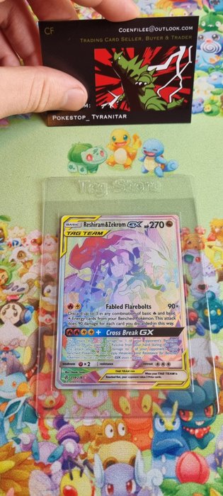Pokémon - Carte à collectionner Reshiram&Zekrom GX - Cosmic Eclipse Hyper Rare Mint/NM - 2019