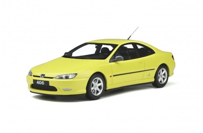 Otto Mobile - 1:18 - Peugeot 406 Coupe - Phase 1 V6 - 1997 - Geel - Rare!