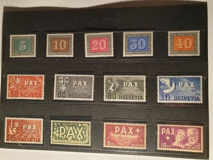 Suisse 1945 - Pax set - Yvert 262/274