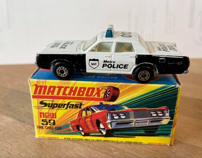 Matchbox Superfast - 1:76 - 55A of 59B Mercury Metro Police car zeldzaam - in originele box
