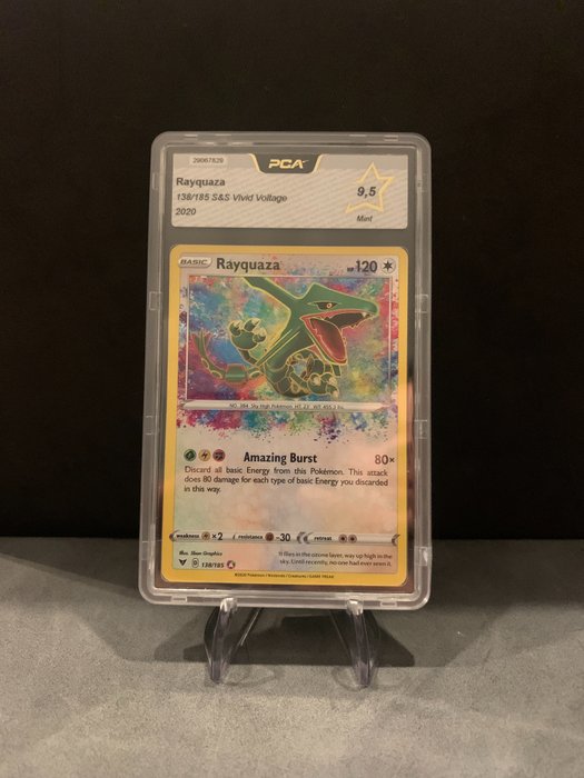 Vivid voltage - Pokémon - Graded Card PCA 9,5 Rayquaza Amazing Rare - 2020