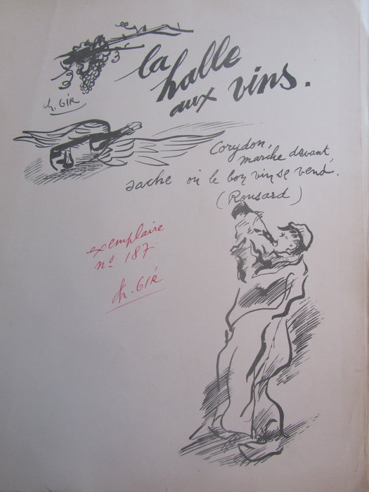 Charles Gir - La halle aux vins. Signé - 1939