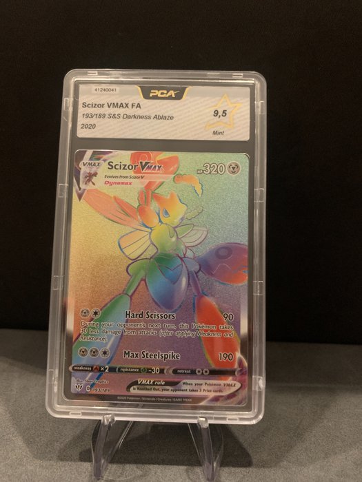Darkness Ablaze - Pokémon - Graded Card PCA 9,5 Rainbow Scizor VMAX Full Art - 2020